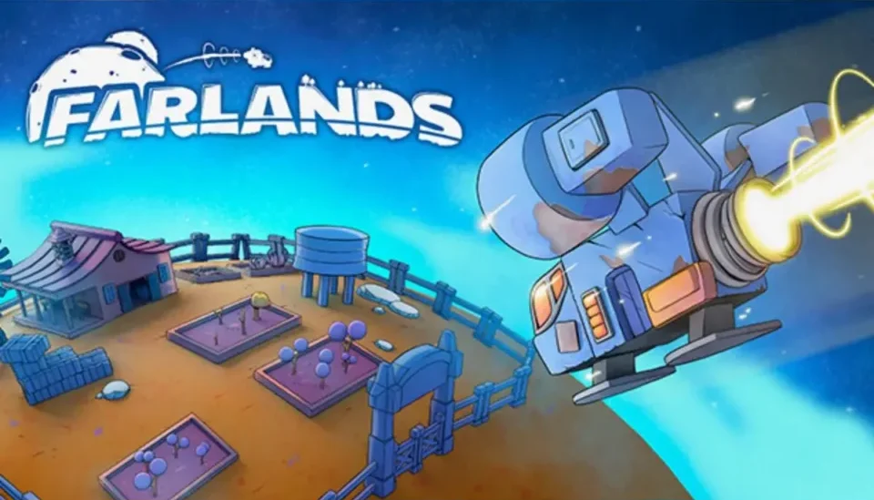 Farlands mistura fazenda, exploração espacial e construção