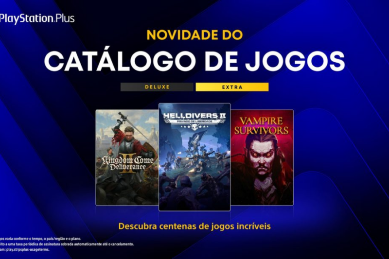 PS Plus de agosto traz Helldivers 2, Kingdom Come: Deliverance II e grandes jogos
