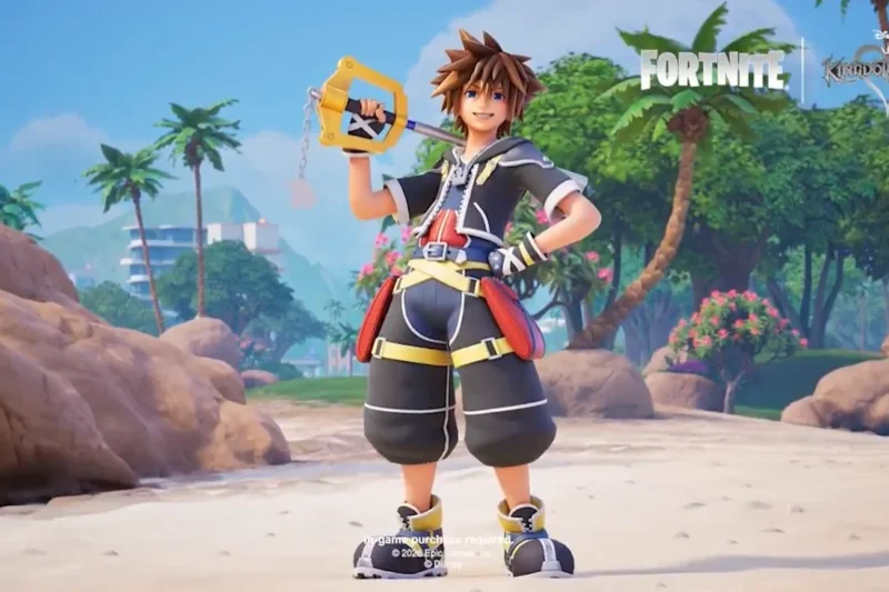 Sora de Kingdom Hearts chega ao Fortnite, mas visual da skin divide jogadores
